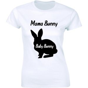 Half It Tops - Cute Mama Bunny Baby Bunny Bunnies Easter T-shirt Half It Tops - Cute Mama Bunny Baby Bunny Bunnies Easter T-shirt